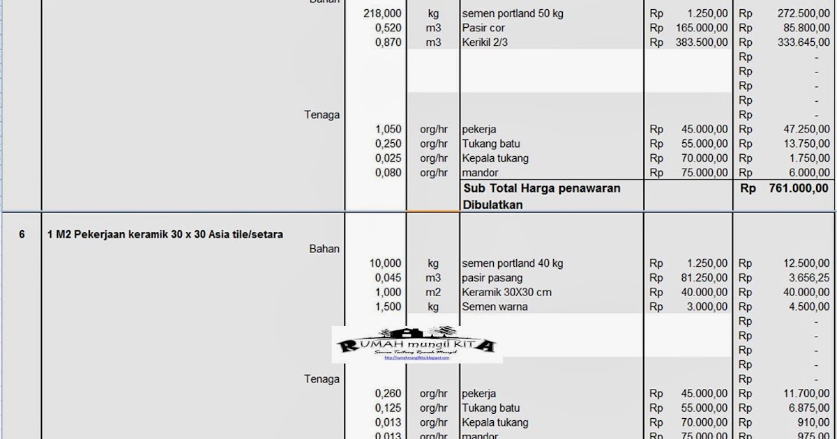 Ide 18 Analisa  Pekerjaan  Lantai Keramik  40x40