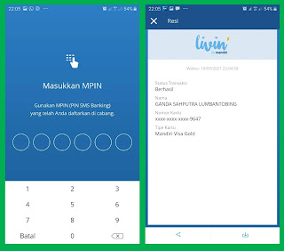 Cara Aktivasi Kartu Debit Mandiri secara Online dengan Aplikasi Livin' by Mandiri