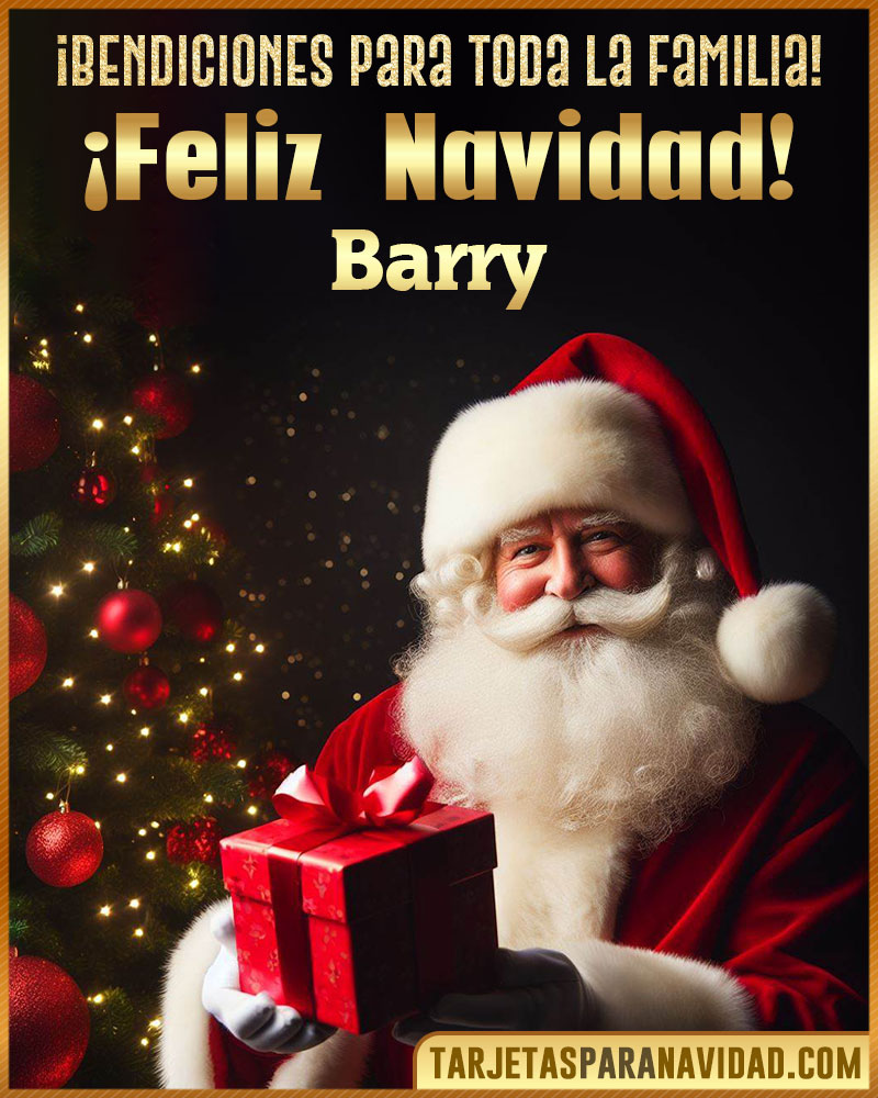 Tarjetas de Papá Noel para Barry