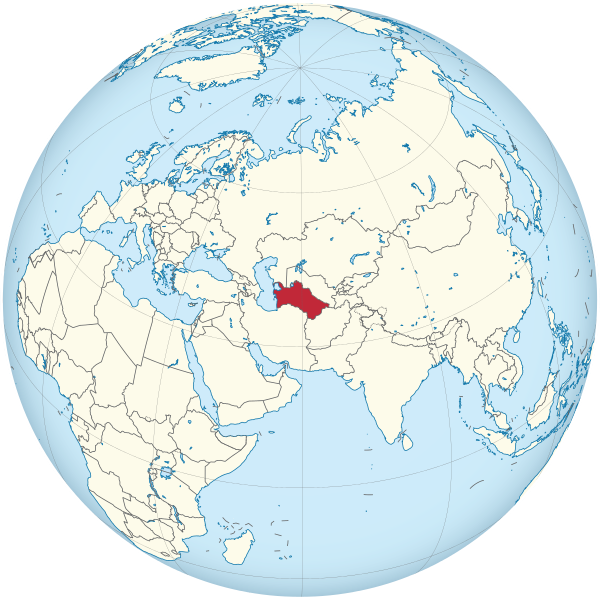 Letak negara Turkmenistan