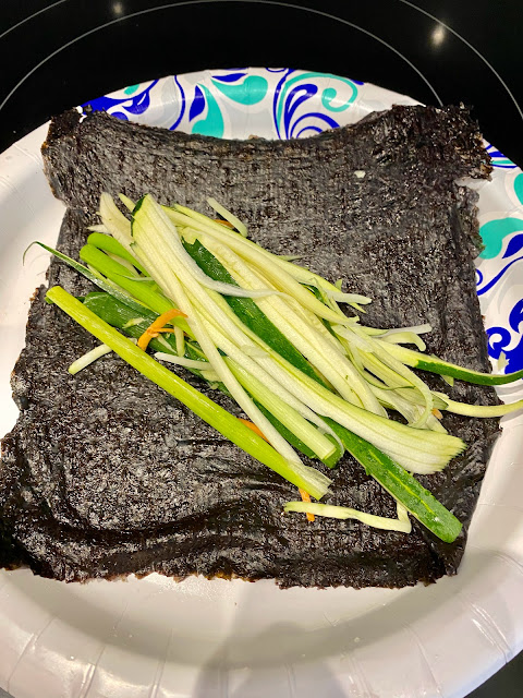 Nori and vegetable strips, gluten-free, vegan