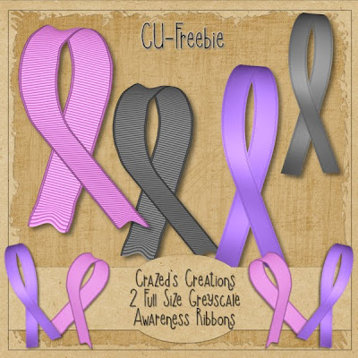 http://crazedscreations.blogspot.com/2009/09/freebie-awareness-ribbons.html