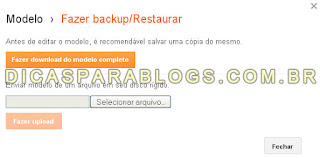 trocar o template do blog