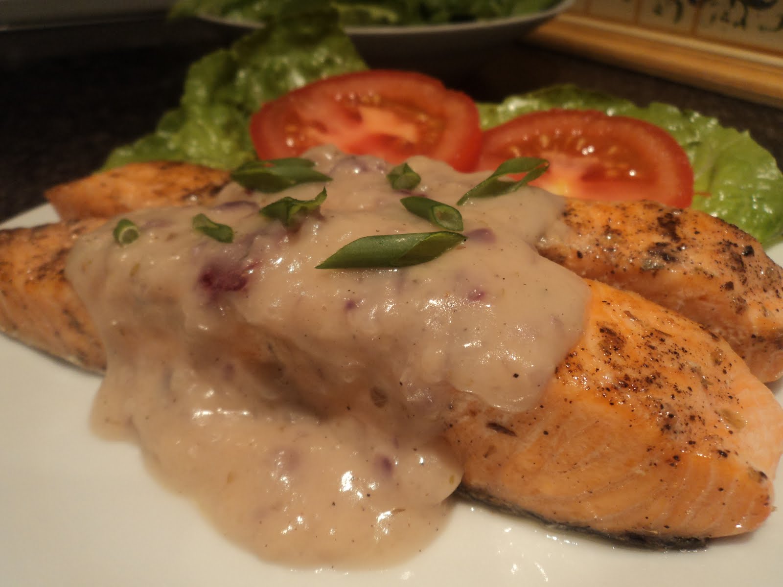 Simply Mama ♥: Grill Salmon With White Sauce