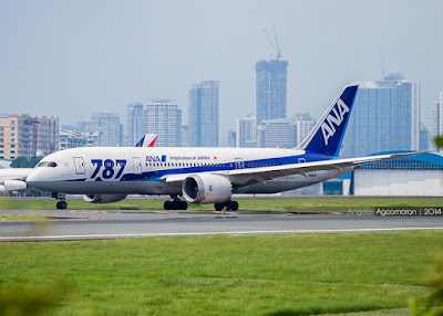 all nippon airways 787 manila