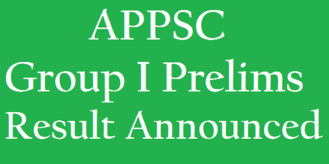 AP State, AP Results, APPSC, APPSC Group I, APPSC Results, Group I Prelims, www.psc.ap.gov.in