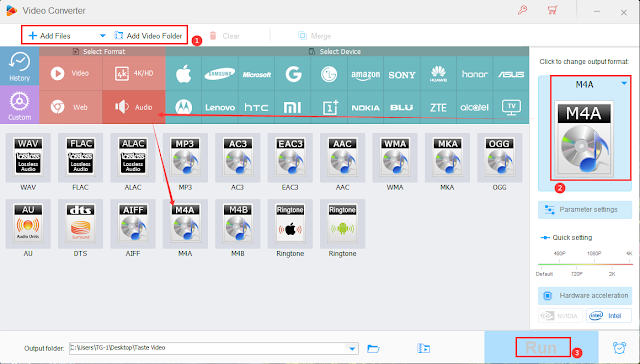 Convert MPEG to M4A