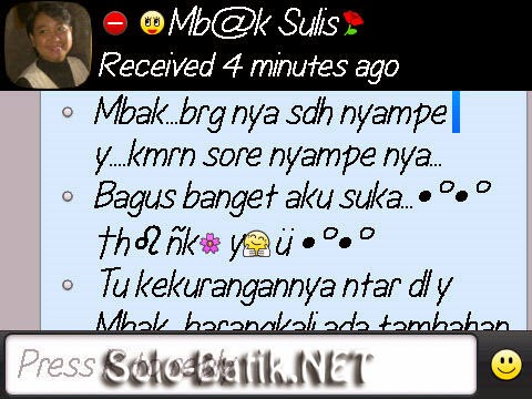 Testimoni review pembeli toko solo-batik