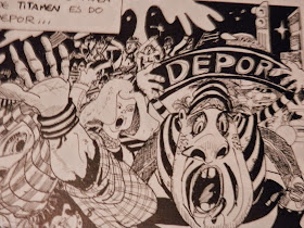 Soccer, Depor suporters (cartoons) Script: H.T. /    Illustration by E.V.Pita (1992 - 1993)   Hinchas del Dépor (caricaturas)  Guión: H.T. /  Dibujo: E.V.Pita (1992 - 1993) http://evpitacomic.blogspot.com/2015/05/soccer-depor-suporters-cartoons-hinchas.html