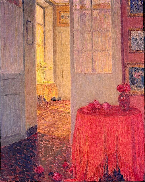 Henri Le Sidaner (1862-1939) Le Guéridon rouge Huile sur toile, 100 x 81cm Musée de la Charteuse, Douai