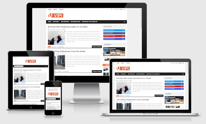 VIPI - Responsive Personal Blog Blogger Template