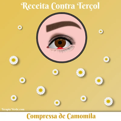 Receita Contra Terçol: Compressa de Camomila