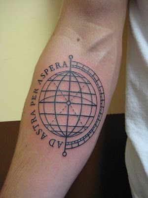 globe tattoo for forehand   htc-tattoo.blogspot.com (view original image)