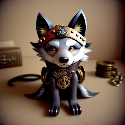 Steampunk Wolf Statue Miniature 3D amazingwallpapersa blogspot com (19)