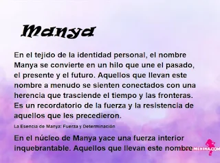 ▷ Significado del nombre Manya