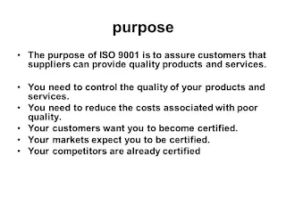 Purpose of ISO 9001