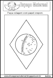 Desenho bandeira educação infantil 