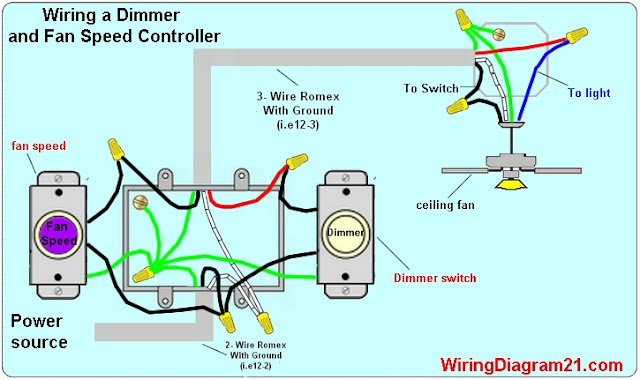 ceiling fan dimmer switch spped controller wiring diagram