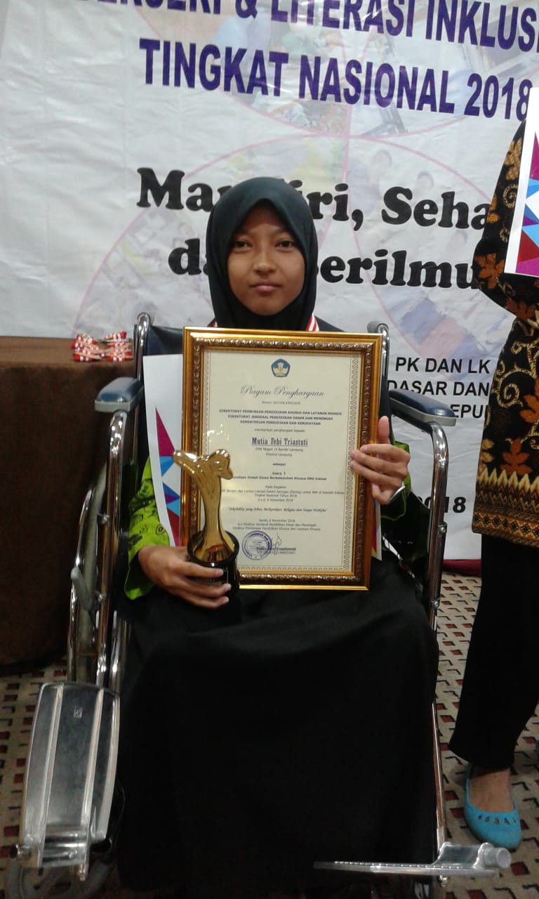 Juara 1 ABK berseri dan Literasi Inklusi Daring Nasional 2018