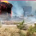 पांडेय के छपरा गांव के राजभर बस्ती में लगी आज से 20 परिवारों की तीन दर्जन रिहायशी झोपड़ीयां जलकर नष्ट