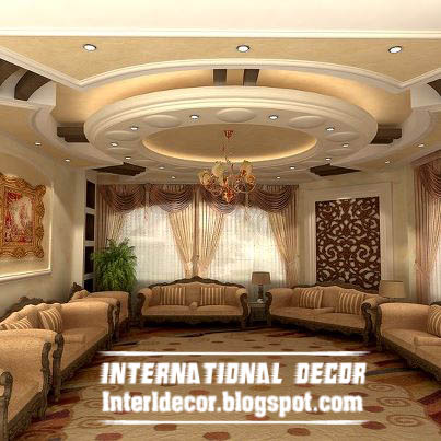 International decor: Contemporary gypsum ceilings, suspended ...