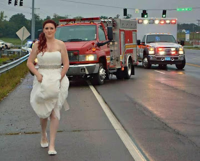 Selfless Paramedic Bride Helps Car Crash  Victims While Wearing Her Wedding Dress