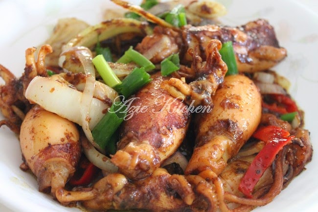 Sotong Goreng Kicap Mudah dan Sedap - Azie Kitchen