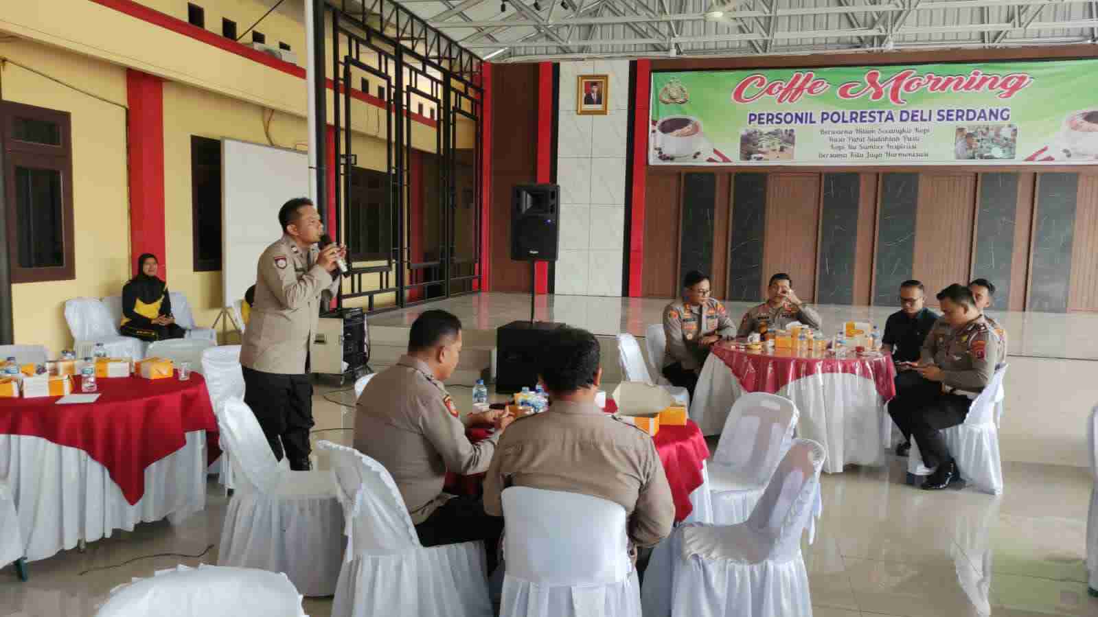 Jalin Silaturahmi, Kapolresta Deli Serdang Gelar Coffee Morning Bersama Pju dan Jajaran Personil