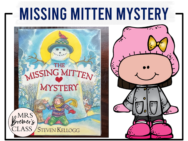 The Missing Mitten Mystery book activities unit with literacy printables, reading companion activities, and a craft for winter in Kindergarten and First Grade