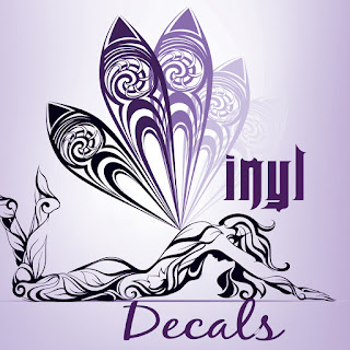 promote your art with vinyl decals, post vinyl decals on car, promote your work and be super creative, girl with butterfly wings vector visualartzi