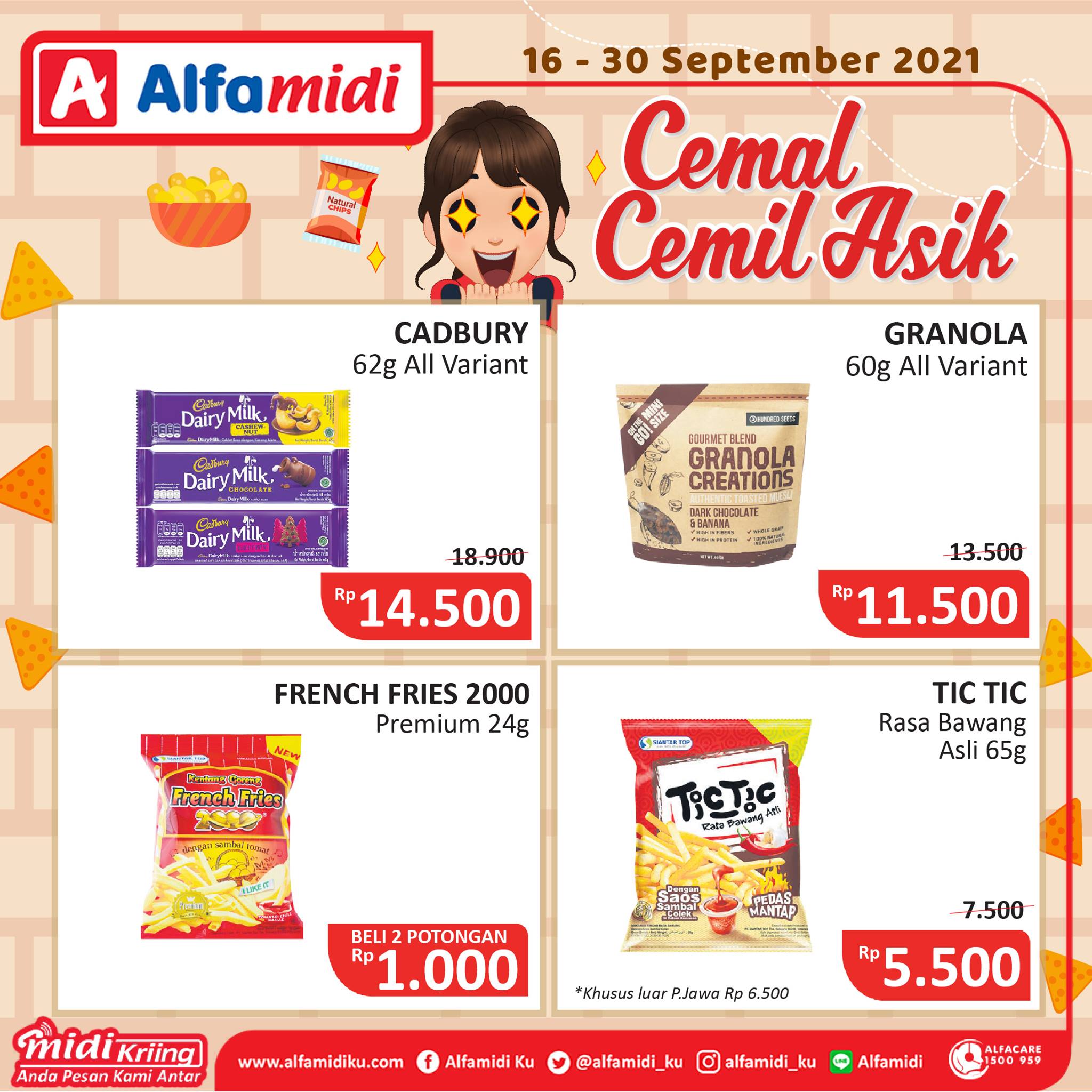 Katalog Promo Snack dan Cemilan Alfamidi Terbaru 16-30 September 2021