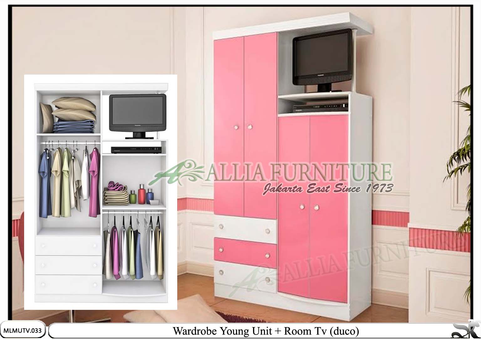 Lemari Model Minimalis Tv Unit Young Allia Furniture