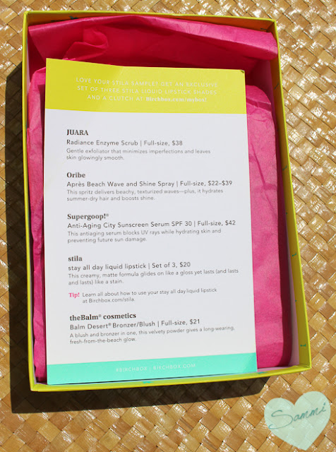 Birchbox July 2015 Review Beach & Bright