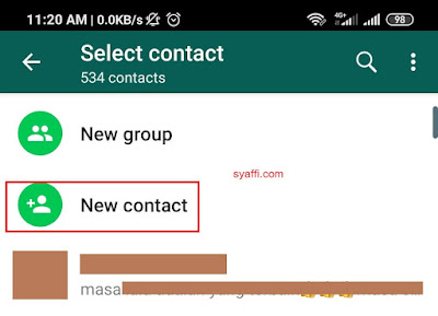 Cara Menambah Kontak dan Chat Pertama Kali Menggunakan Whatsapp