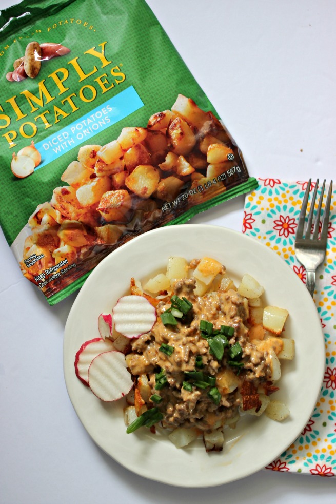 Chorizo Sausage Gravy over Diced Potatoes