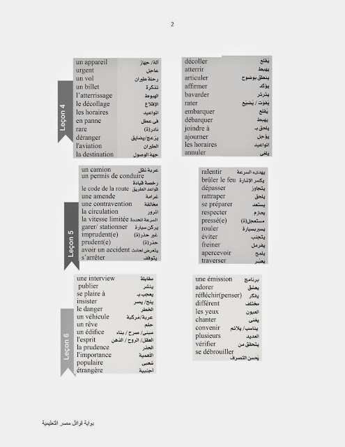 مراجعة اللغة الفرنسية للثالث الثانوي من القوافل التعليمية 