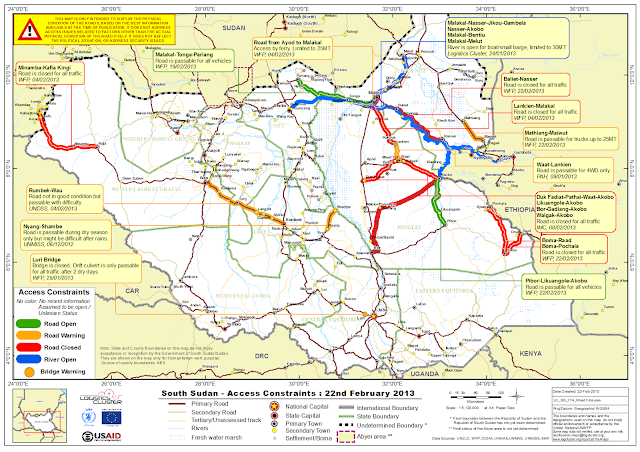 Mapas Geográficos do Sudão do Sul