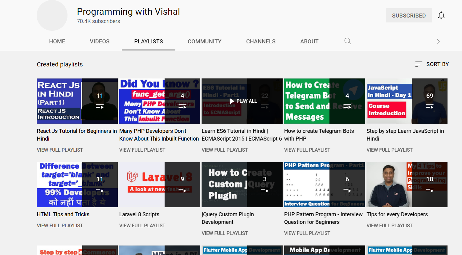 Programming with vishal