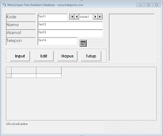 Cara Menyimpan Foto Kedalam Database VB 6.0