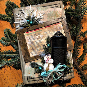 Sara Emily Barker https://sarascloset1.blogspot.com/2018/12/in-kitchen-making-cookies-and-memories.html Altered Book Using Tim Holtz Sizzix Alterations Ideaology 1