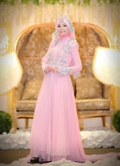 13 Gambar Model Baju Pengantin Muslim untuk Pesta Pernikahan 