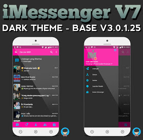 BBM MOD Tema iMessenger v7 Dark Theme v3.0.1.25 APK Terbaru 2016 Gratis