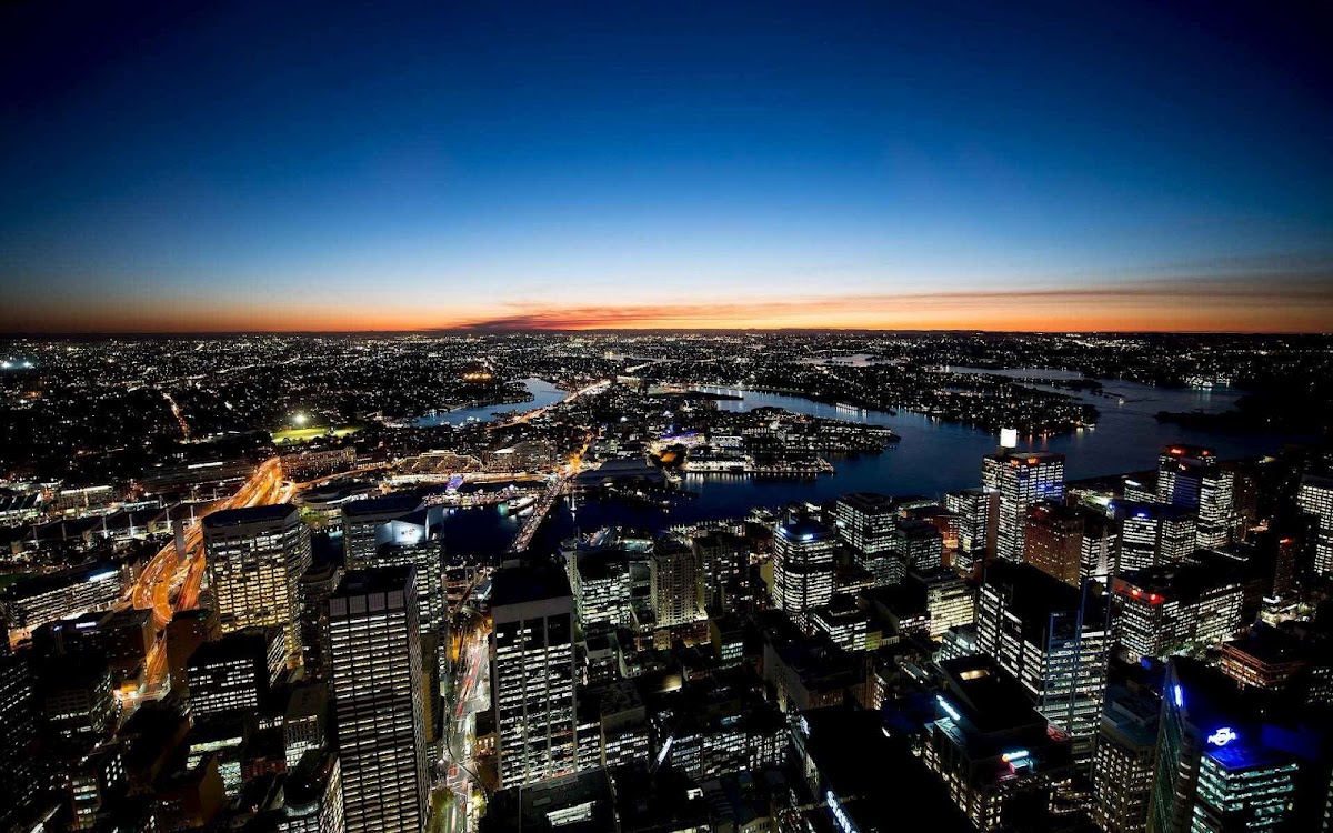 Sydney Night View Widescreen Wallpaper