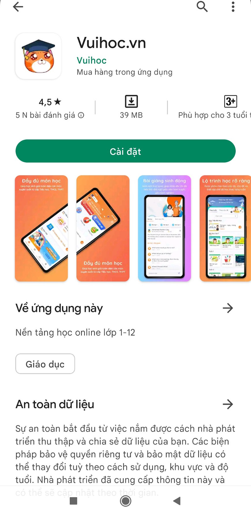 Cách cài đặt Vuihoc.VN APK trên điện thoại Android a