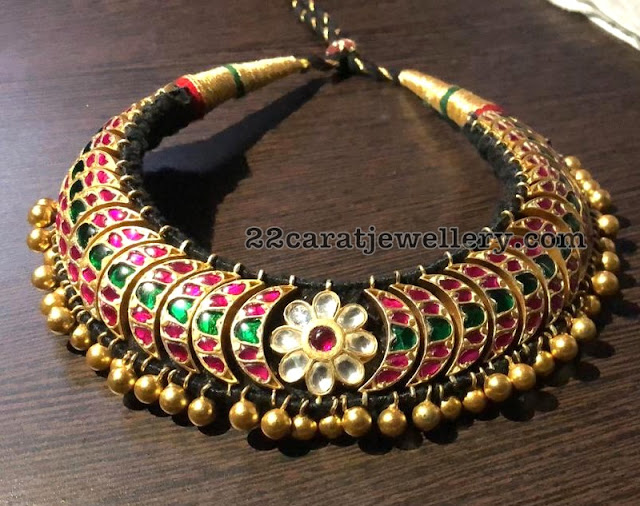 Kundan Silver Choker Maang Tikka