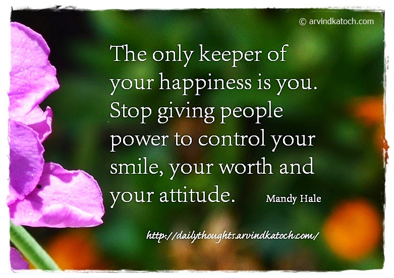 Happiness, Secret, power, smile, attitude Mandy Hale, Daily Quote,