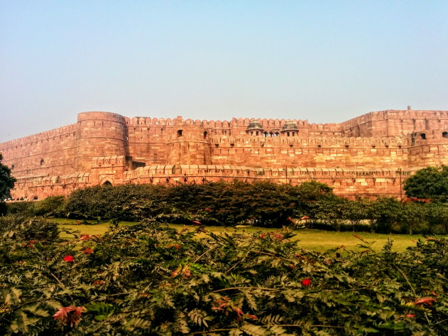 The mighty Red Fort of Agra