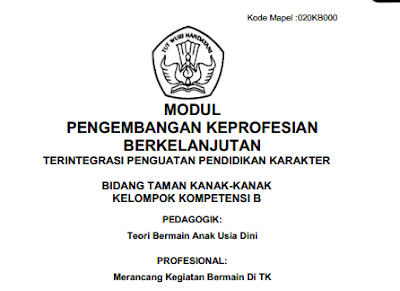 Modul Pengembagan Keprofesian Berkelanjutan (PKB) Kelompok Kompetensi B