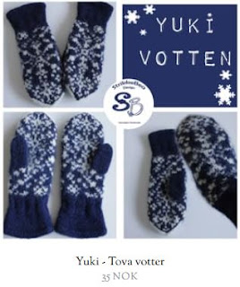 Oppskrift på tova votter - Yuki