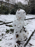 Photo by Sheila Webber: snowman, December 2023